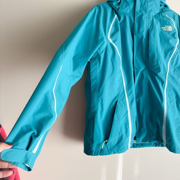 The North Face Blue + Green 3 in 1 HyVent Kira Jacket Large Snowboard Outdoor - Picture 4 of 16